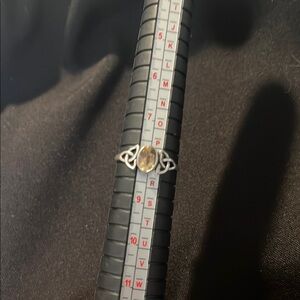 Elegant Silver Ring with Gold Accent